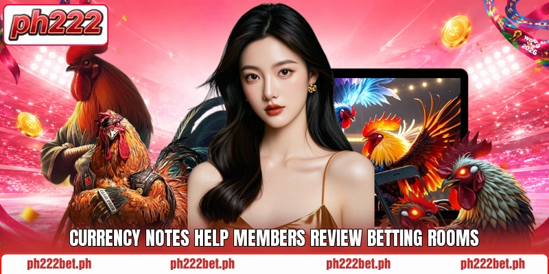 Currency notes help members review betting rooms