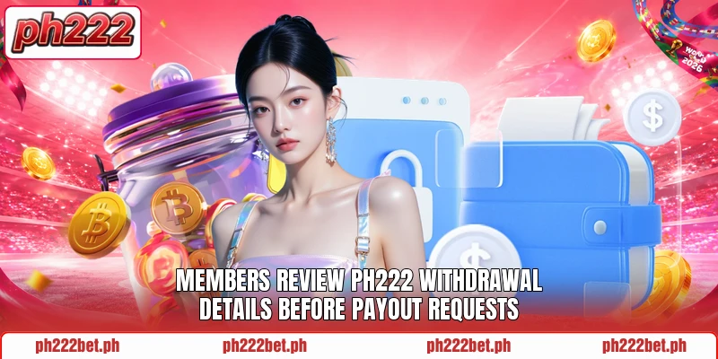 Members review Ph222 withdrawal details before payout requests Members review Ph222 withdrawal details before payout requests