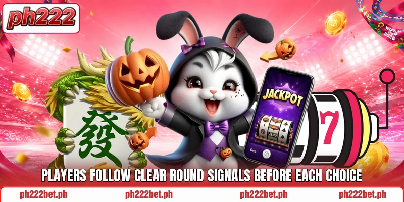 Players follow clear round signals before each choice