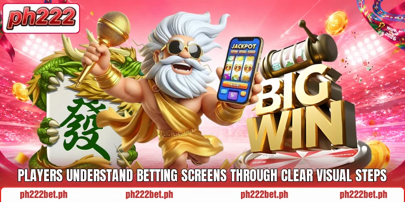 Players understand betting screens through clear visual steps Players understand betting screens through clear visual steps
