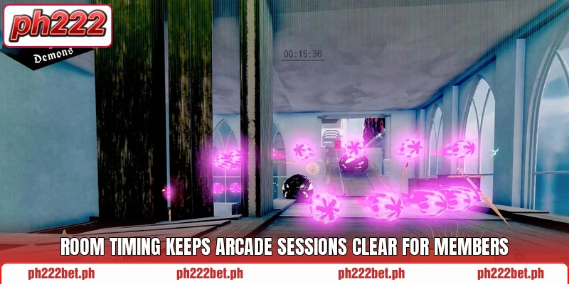 Room timing keeps arcade sessions clear for members