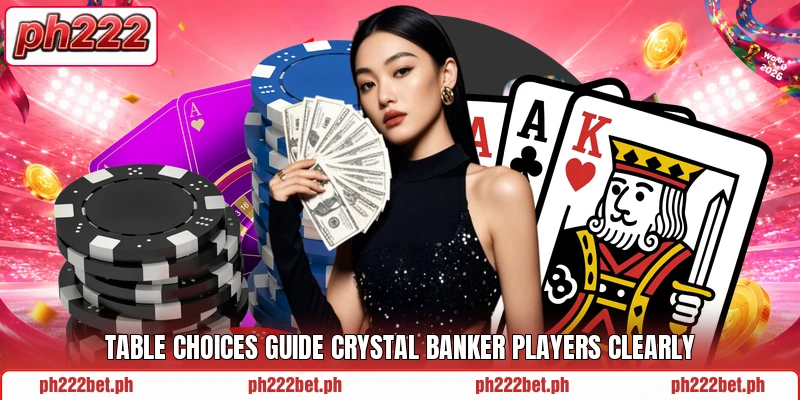 Table choices guide Crystal Banker players clearly Table choices guide Crystal Banker players clearly