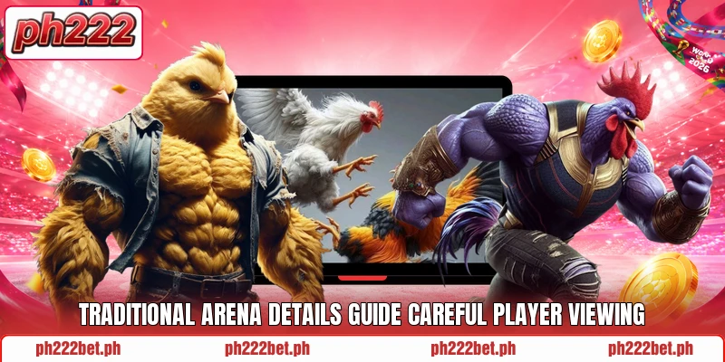 Traditional arena details guide careful player viewing Traditional arena details guide careful player viewing